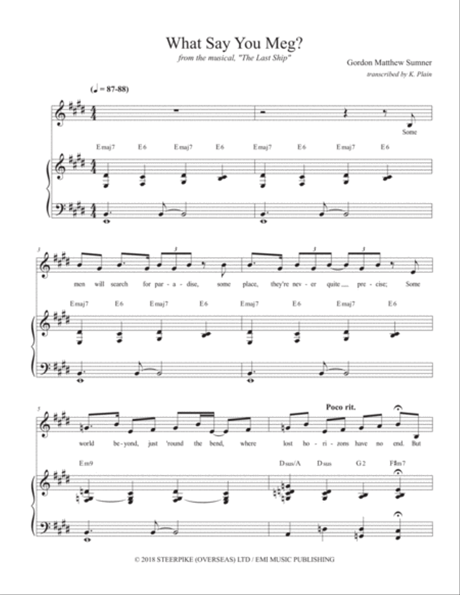 What Say You Meg? What Say You Meg? Voice scores gallery preview page 1