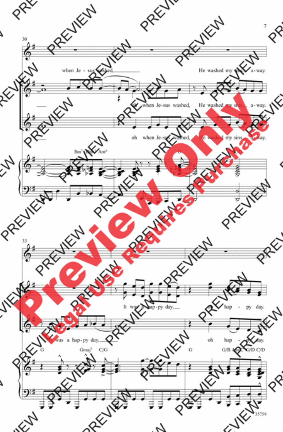 Oh Happy Day Women's Choir scores gallery preview page 7