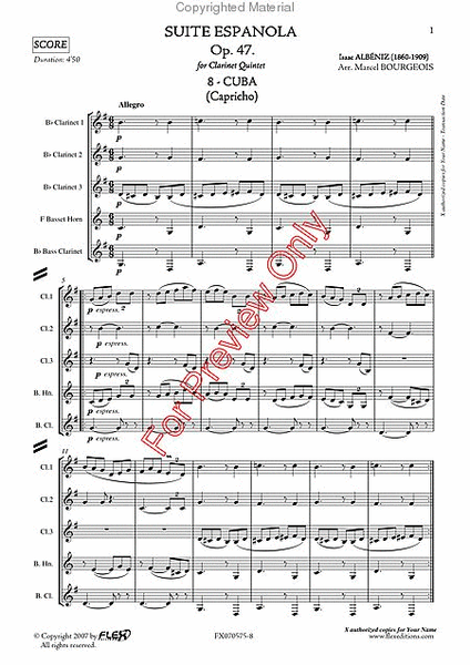Suite Espanola, Opus 47 , 8: Cuba (Capricho) image number null