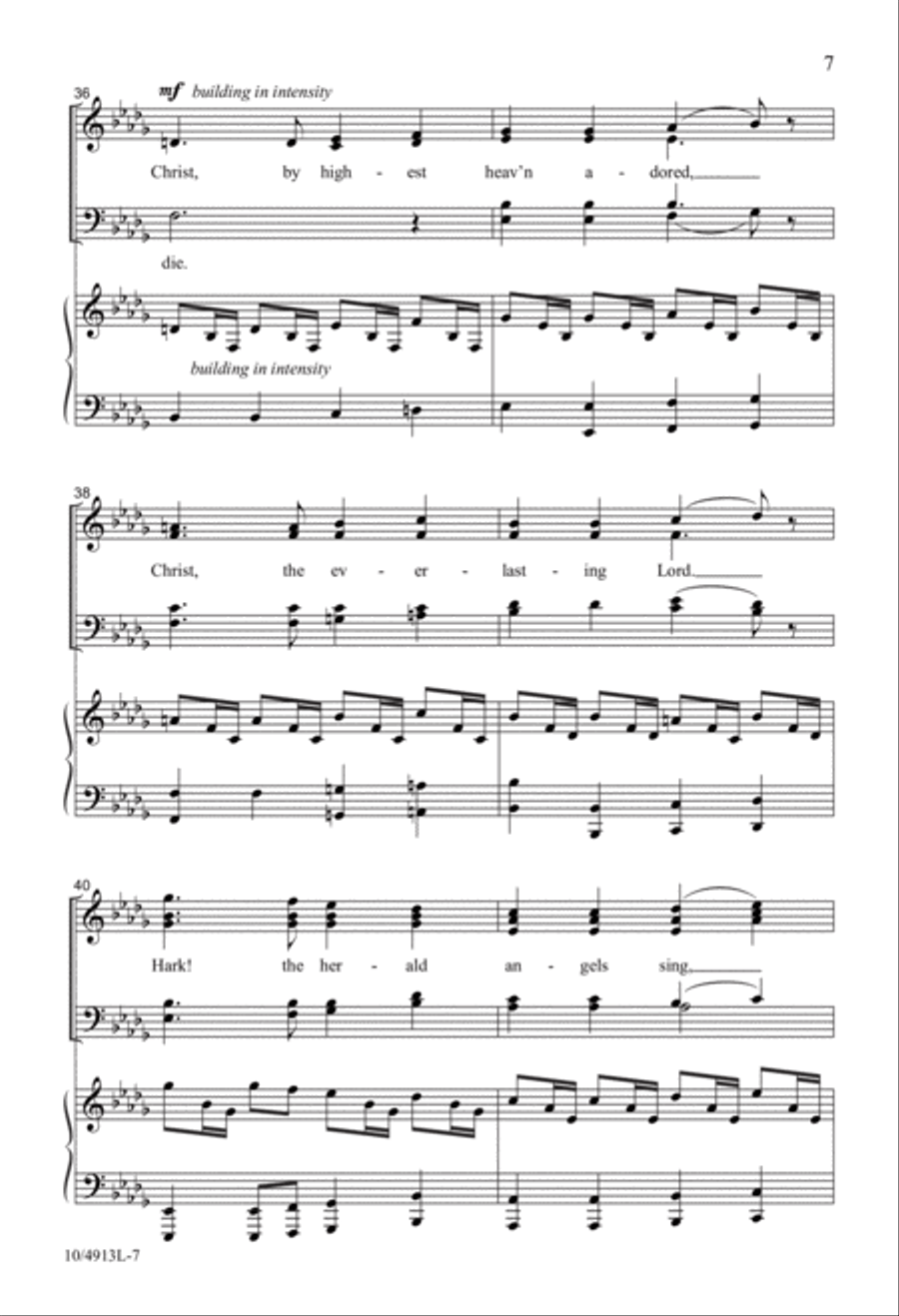 Gloria! He’s Born, Emmanuel! 4-Part scores gallery preview page 7