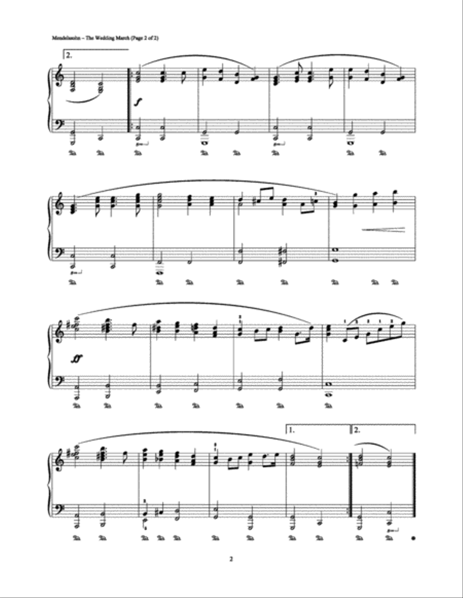 The Wedding March The Wedding March Piano Solo scores gallery preview page 2