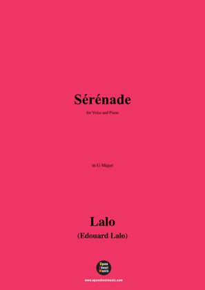 Lalo-Sérénade,in G Major