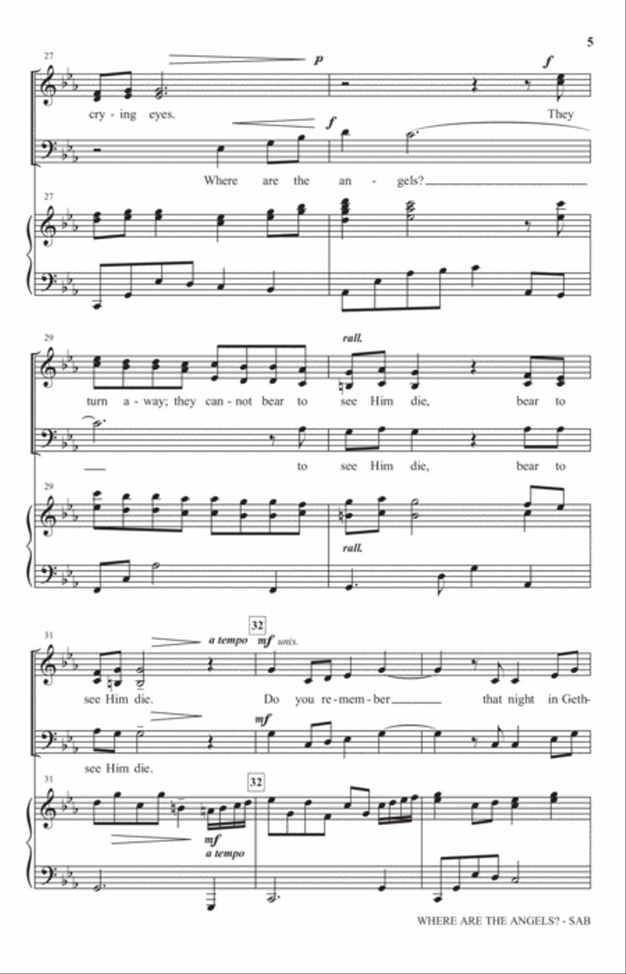 Where Are The Angels Where Are The Angels 3-Part scores gallery preview page 4