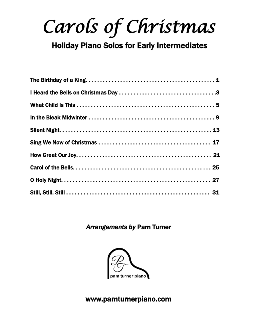 Carols of Christmas (Holiday Piano Solos for Early Intermediates) Easy Piano scores gallery preview page 3