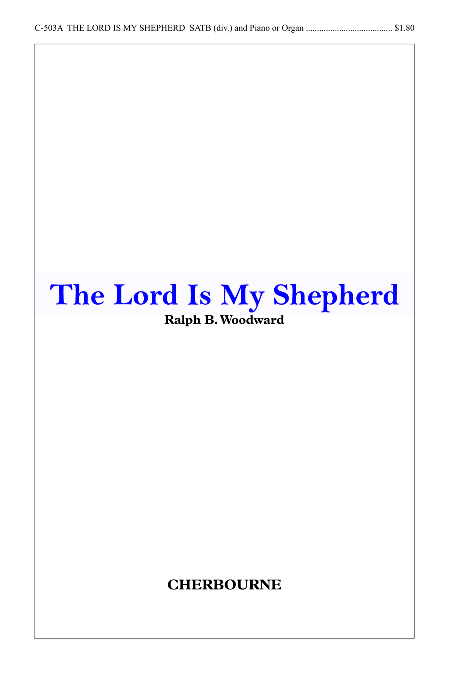 The Lord Is My Shepherd 4-Part scores gallery preview page 1