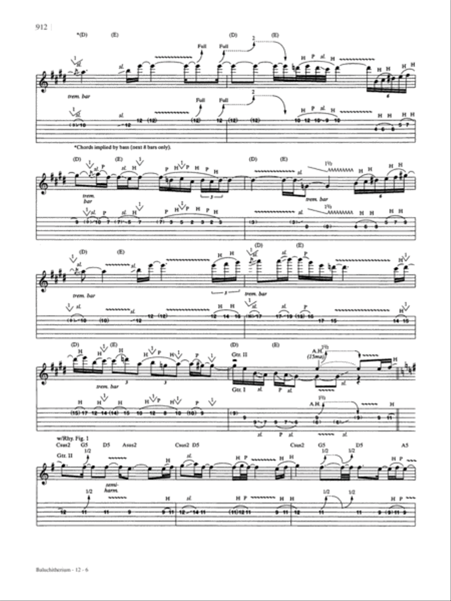 Baluchitherium Guitar Tablature scores gallery preview page 6