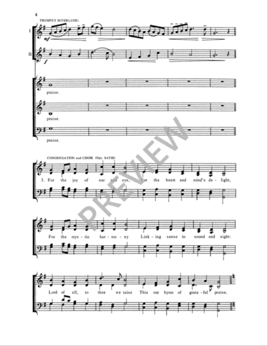 For the Beauty of the Earth 3-Part scores gallery preview page 5