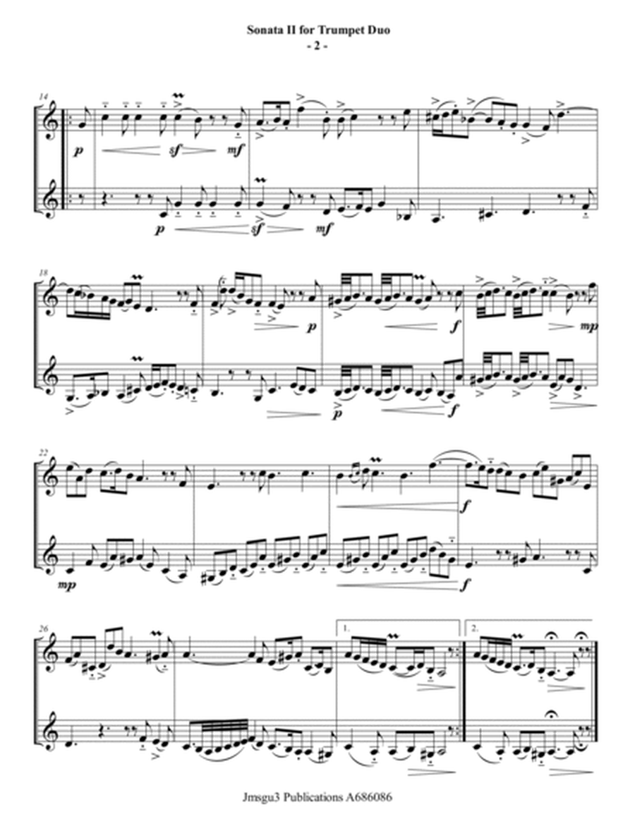 Sammartini: Sonata Op. 1 No. 2 for Trumpet Duo image number null