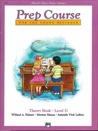 Book cover for Alfred's Basic Piano Prep Course Theory, Book D