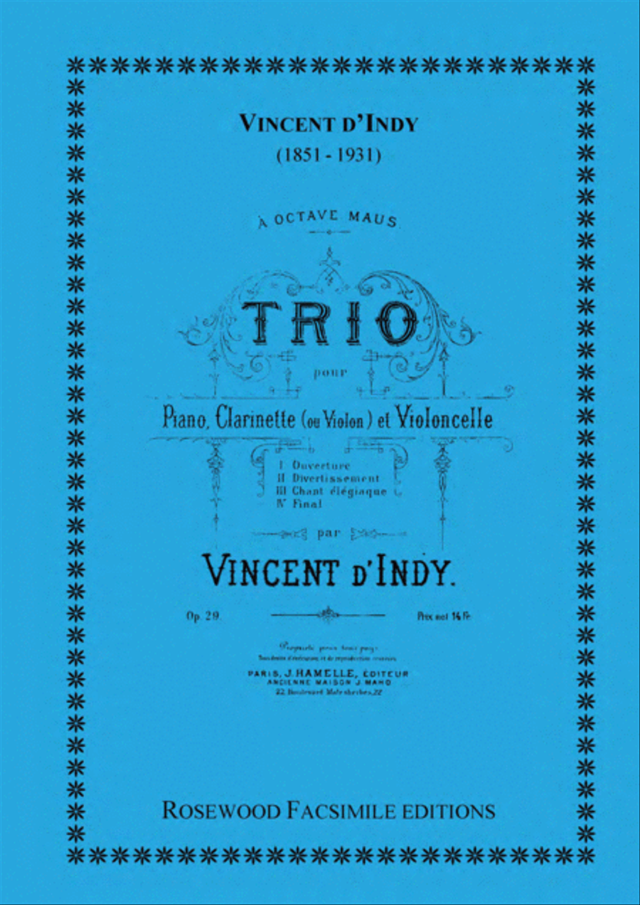 Trio, Op. 29 Clarinet scores gallery preview page 1