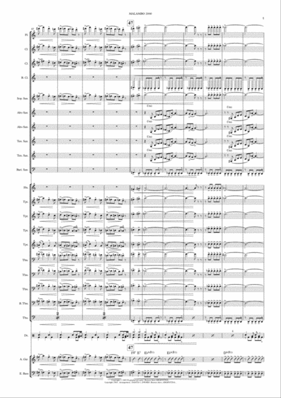 MALAMBO 2000 -BAILE Full Orchestra scores gallery preview page 5