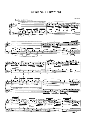 Bach Prelude and Fugue No. 16 BWV 861 in G Minor. The Well-Tempered Clavier Book I