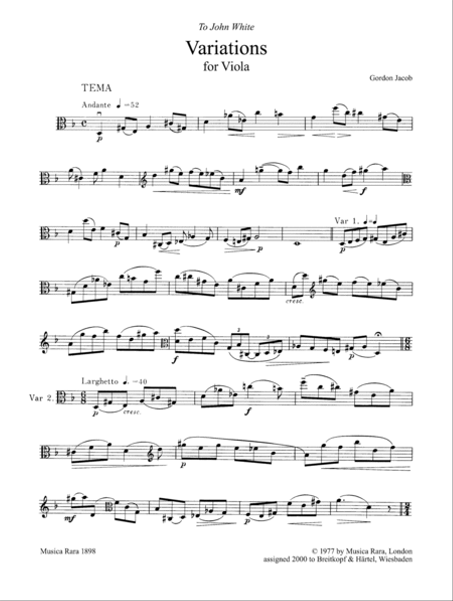 Variations Viola Solo scores gallery preview page 2