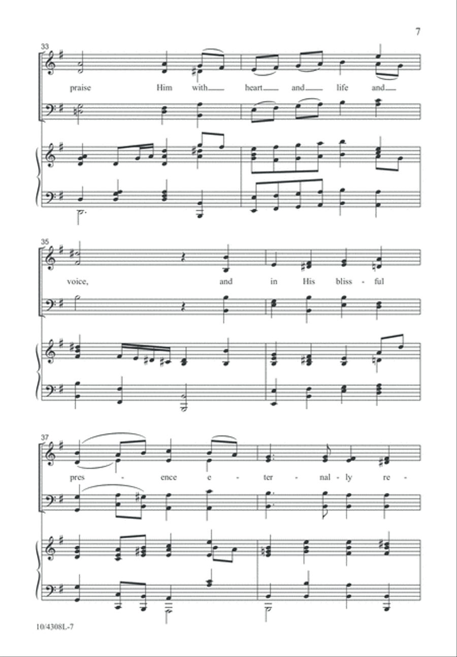 Blessed Is the King! Hosanna! 4-Part scores gallery preview page 7