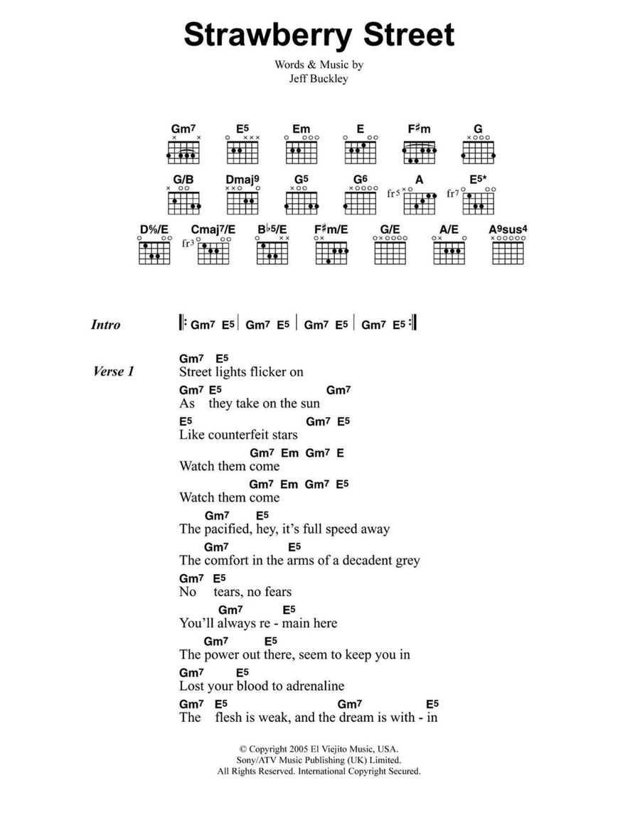 Strawberry Street Easy Guitar scores gallery preview page 1