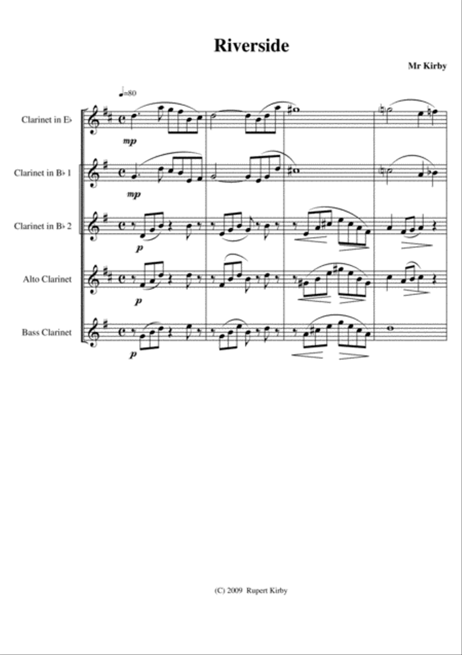 Riverside Woodwind Quintet scores gallery preview page 1