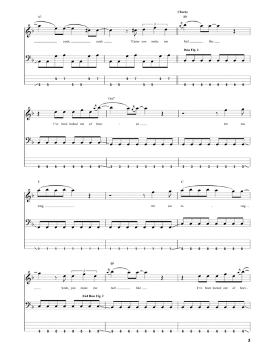 Locked Out Of Heaven Guitar Tablature scores gallery preview page 3