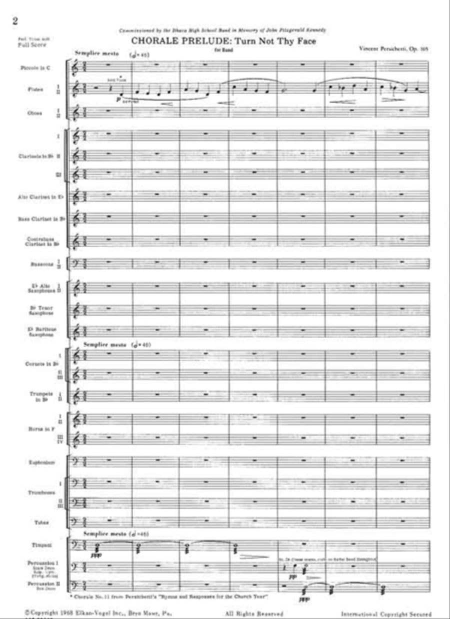 Chorale Prelude: Turn Not Thy Face Concert Band scores gallery preview page 2