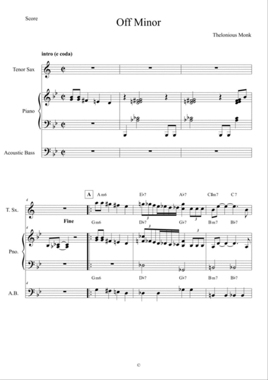 Off Minor Off Minor Small Ensemble scores gallery preview page 2