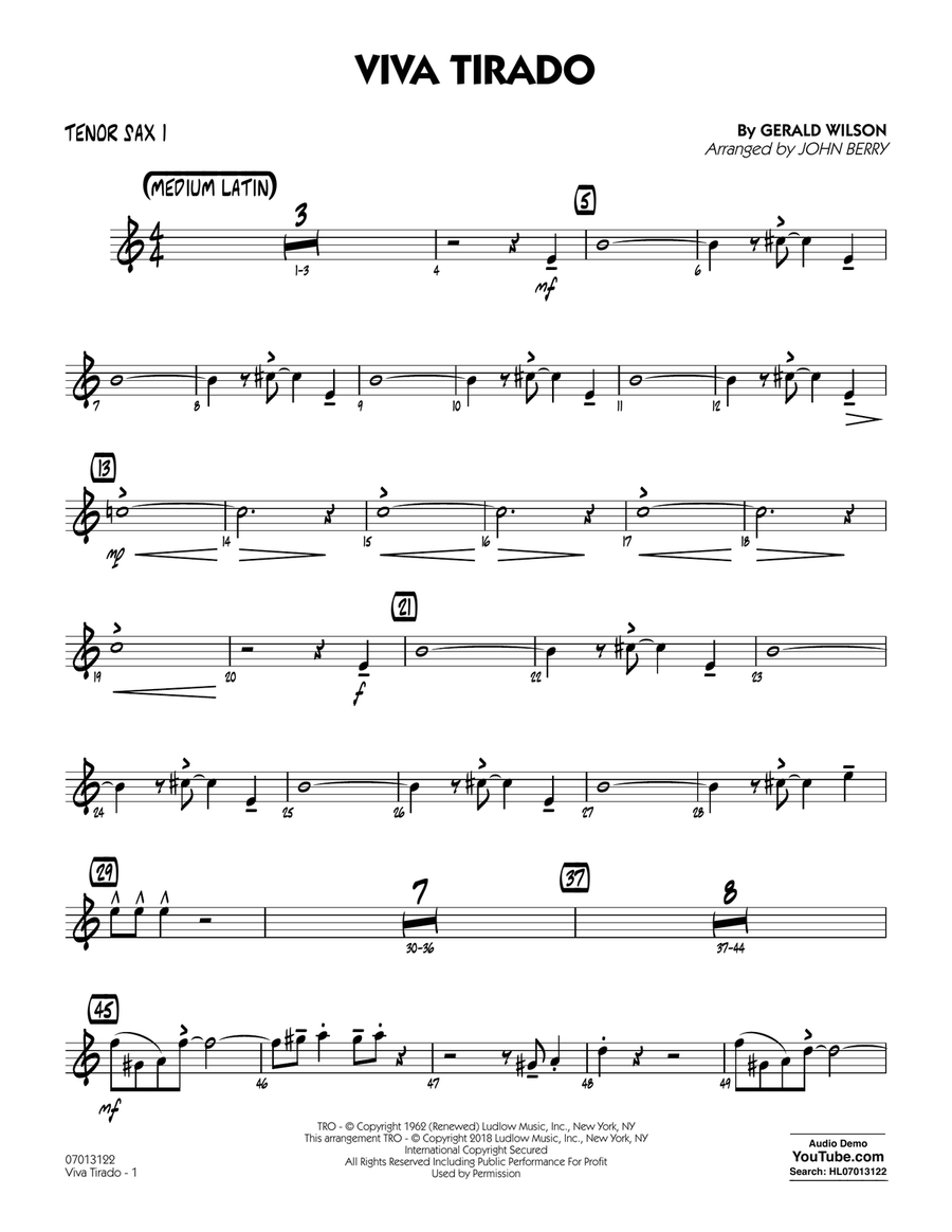 Viva Tirado - Tenor Sax 1