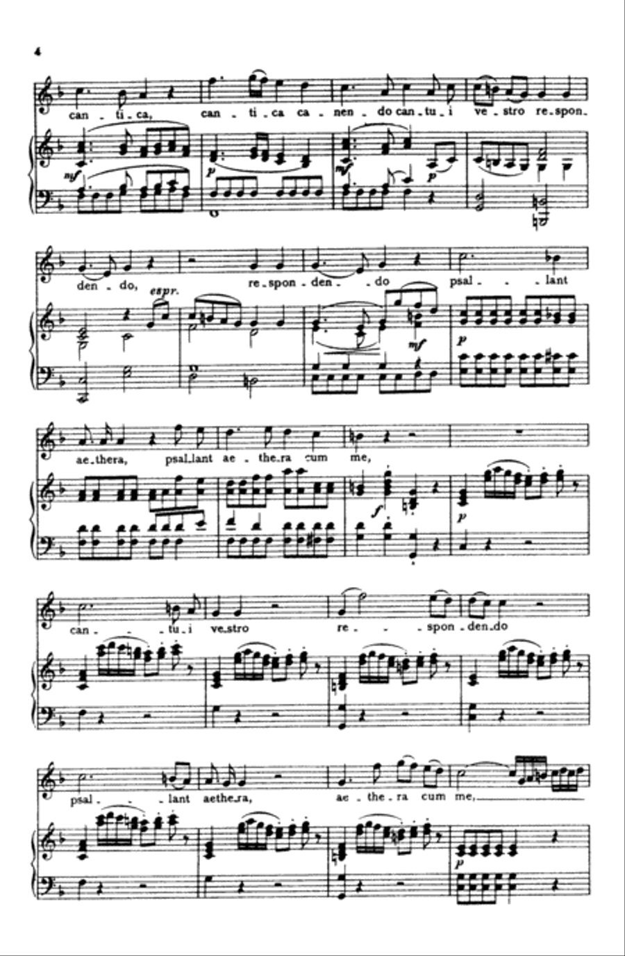 Mozart: Exultate Jubilate, K. 165, Motet for Soprano (Latin) Voice scores gallery preview page 4