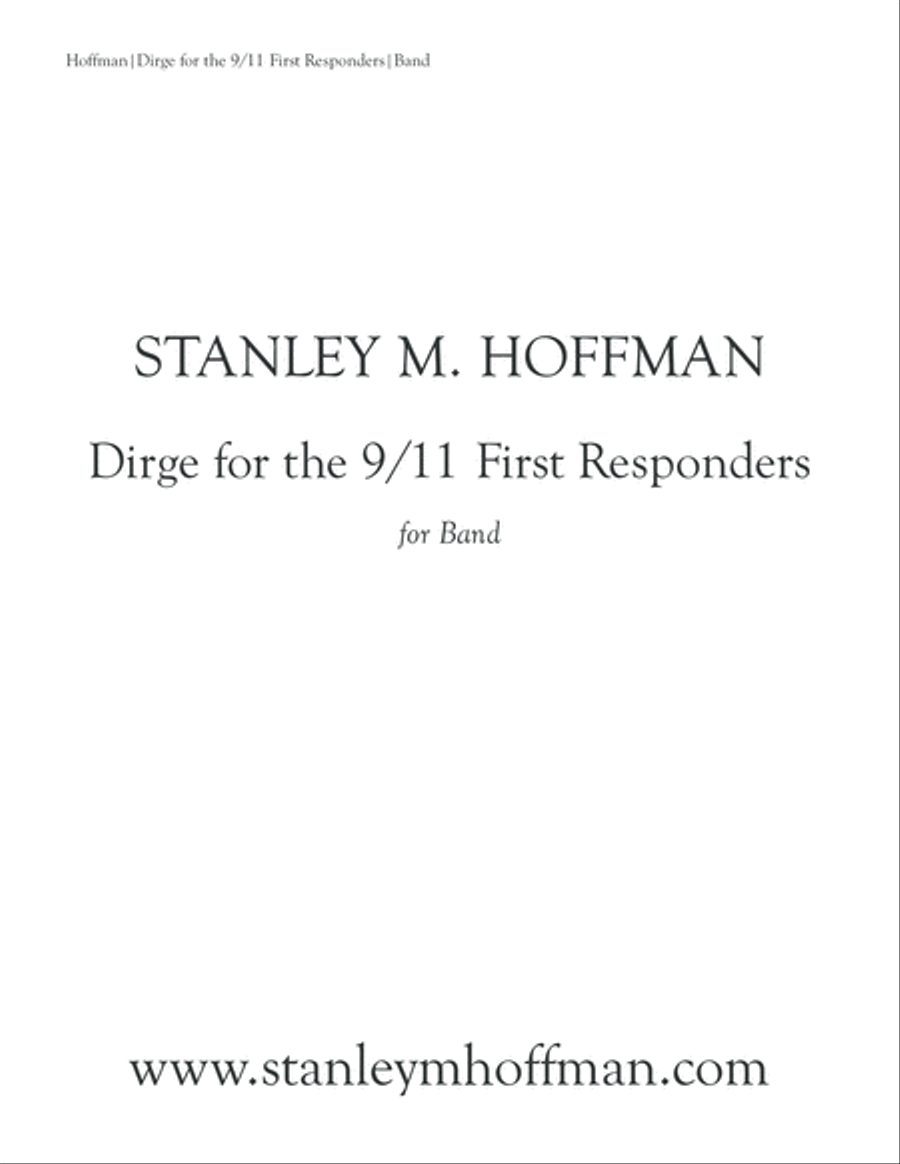 Dirge for the 9/11 First Responders Concert Band scores gallery preview page 1