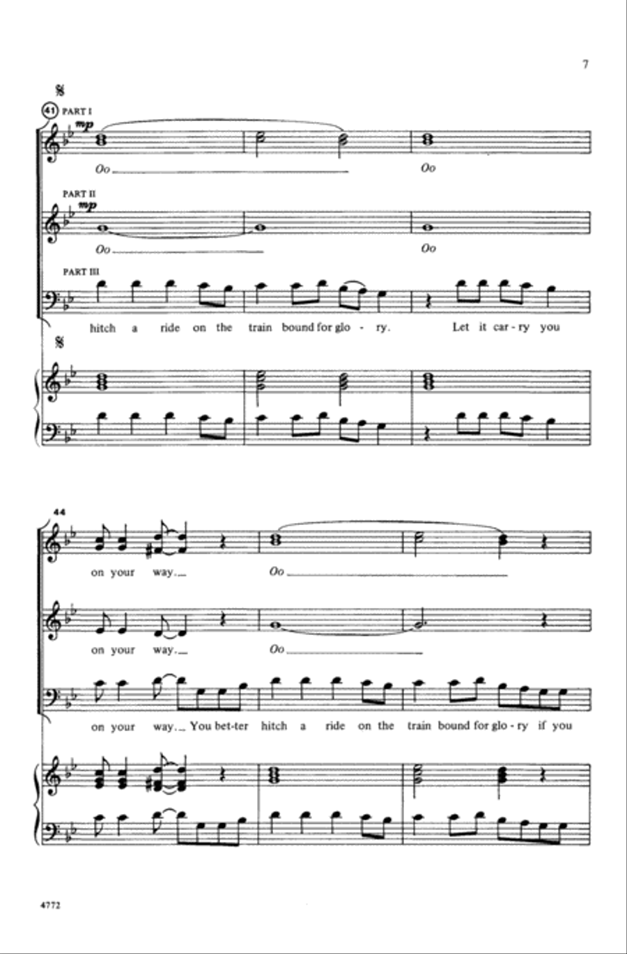 Hitch a Ride A Cappella scores gallery preview page 6