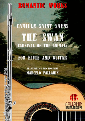 Book cover for THE SWAN - CAMILLE SAINT SAENS - FOR FLUTE AND GUITAR