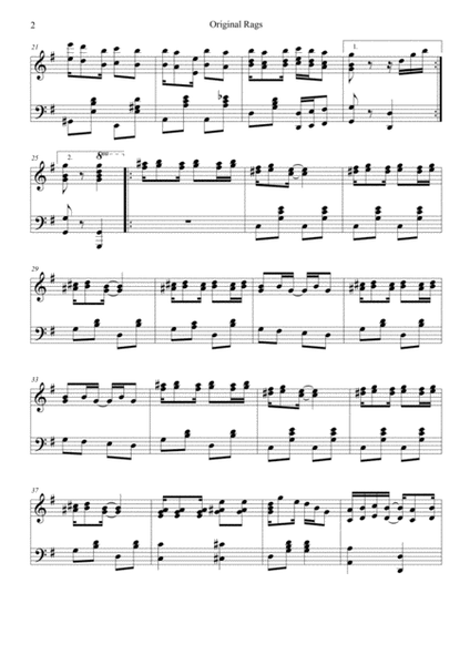Original Rags (S. Joplin) - Piano Solo image number null
