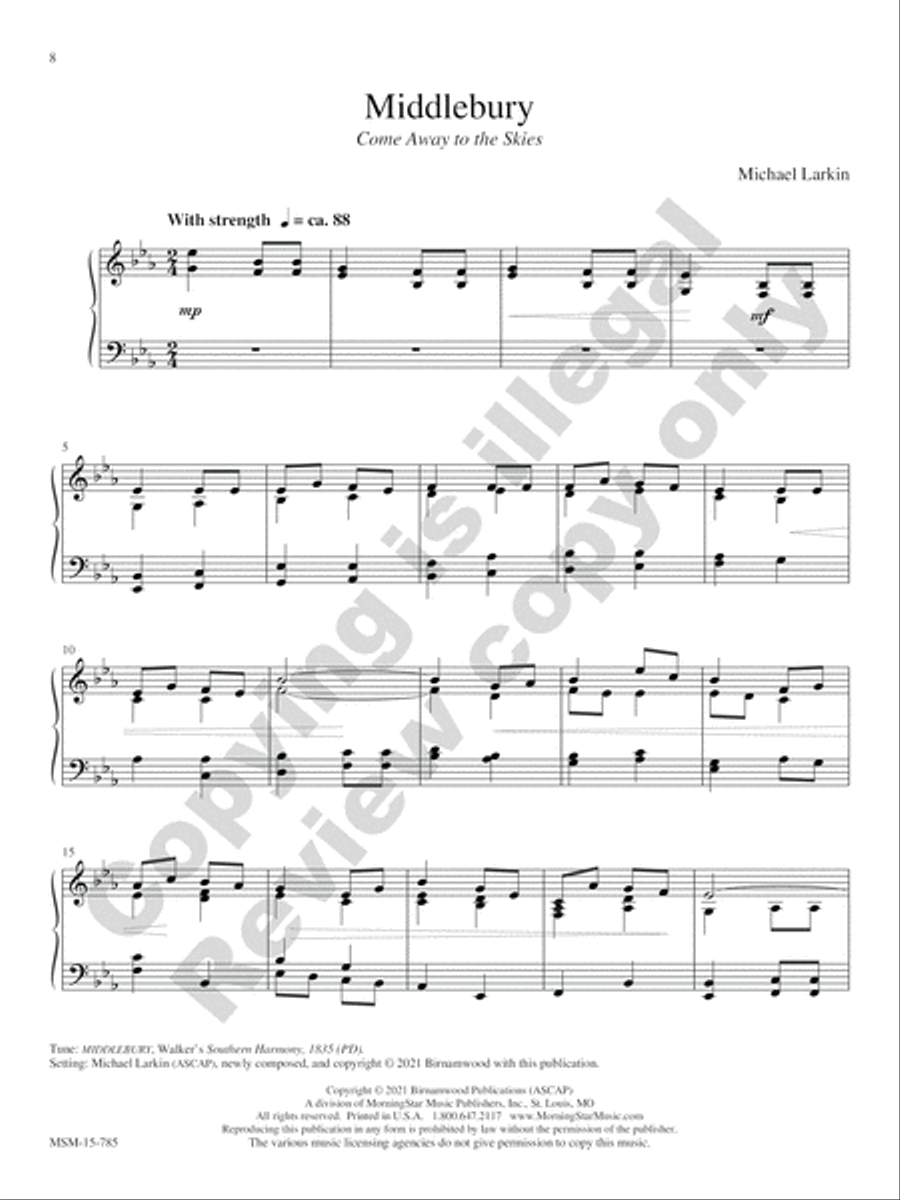 Early American Hymns for Piano Piano Solo scores gallery preview page 5