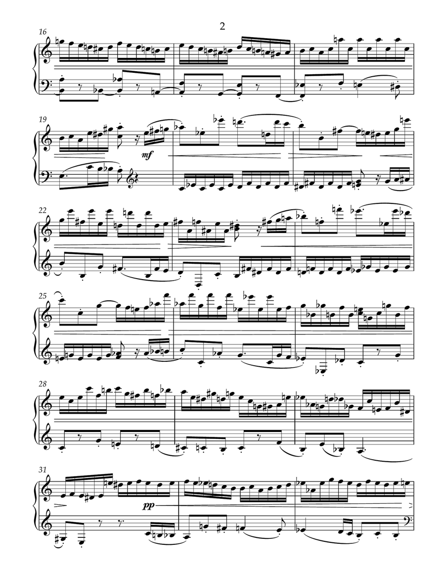 Etude-caprice #2 for piano Piano Method scores gallery preview page 2
