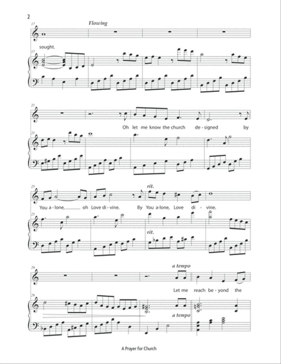 A Prayer for Church (High Voice) High Voice scores gallery preview page 3