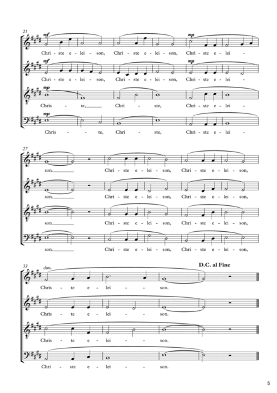 Selected Choral Works by Simon Peberdy 4-Part scores gallery preview page 5