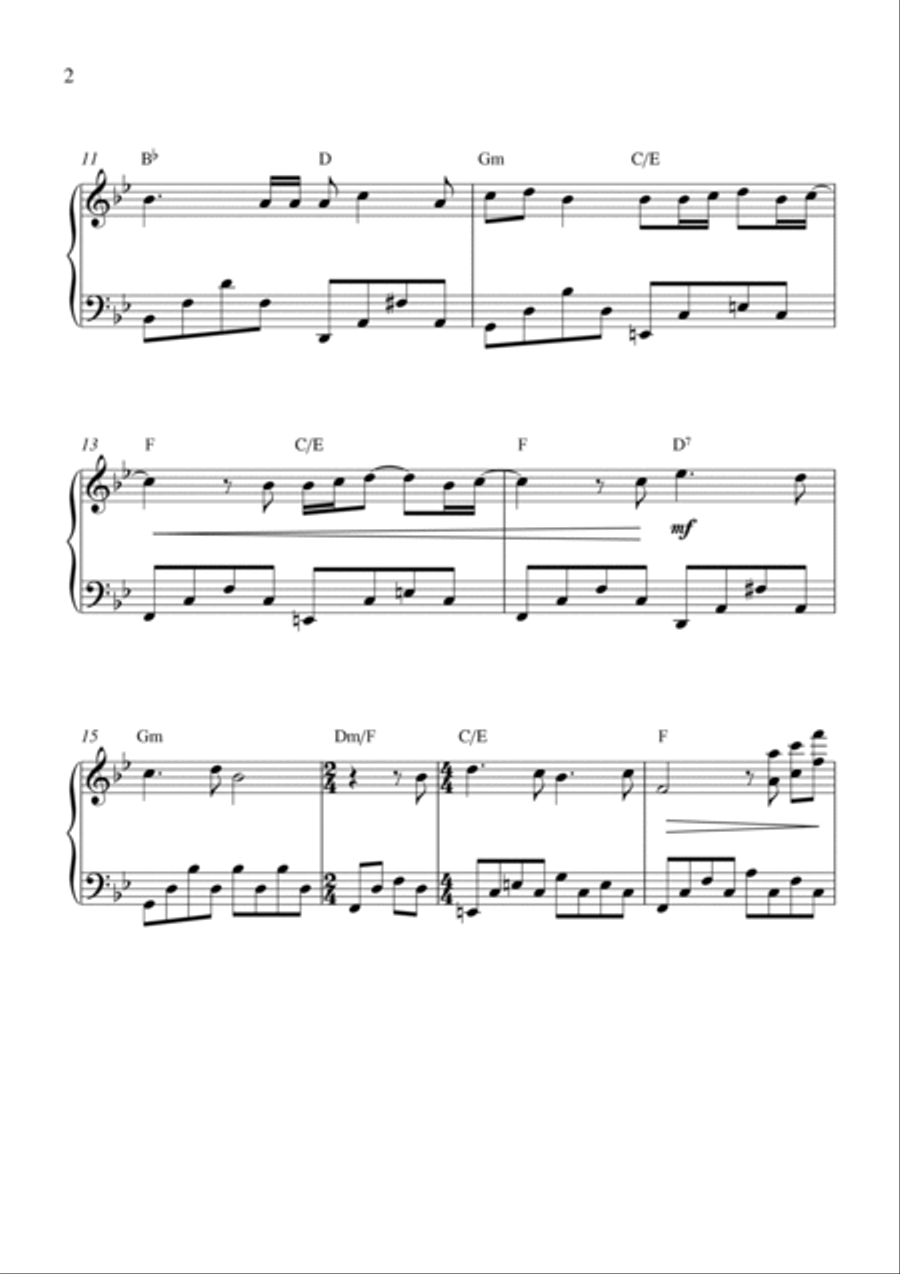 Je Veux Te Dire Adieu Piano Solo scores gallery preview page 2