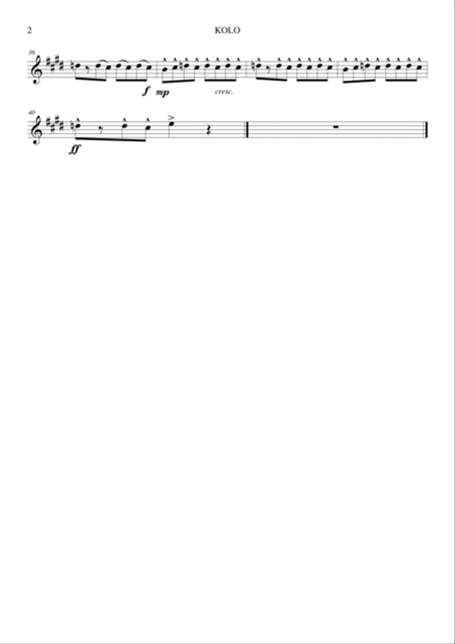 TSIGANE MUSIQUE KOLO TSIGANE MUSIQUE KOLO Woodwind Ensemble scores gallery preview page 3