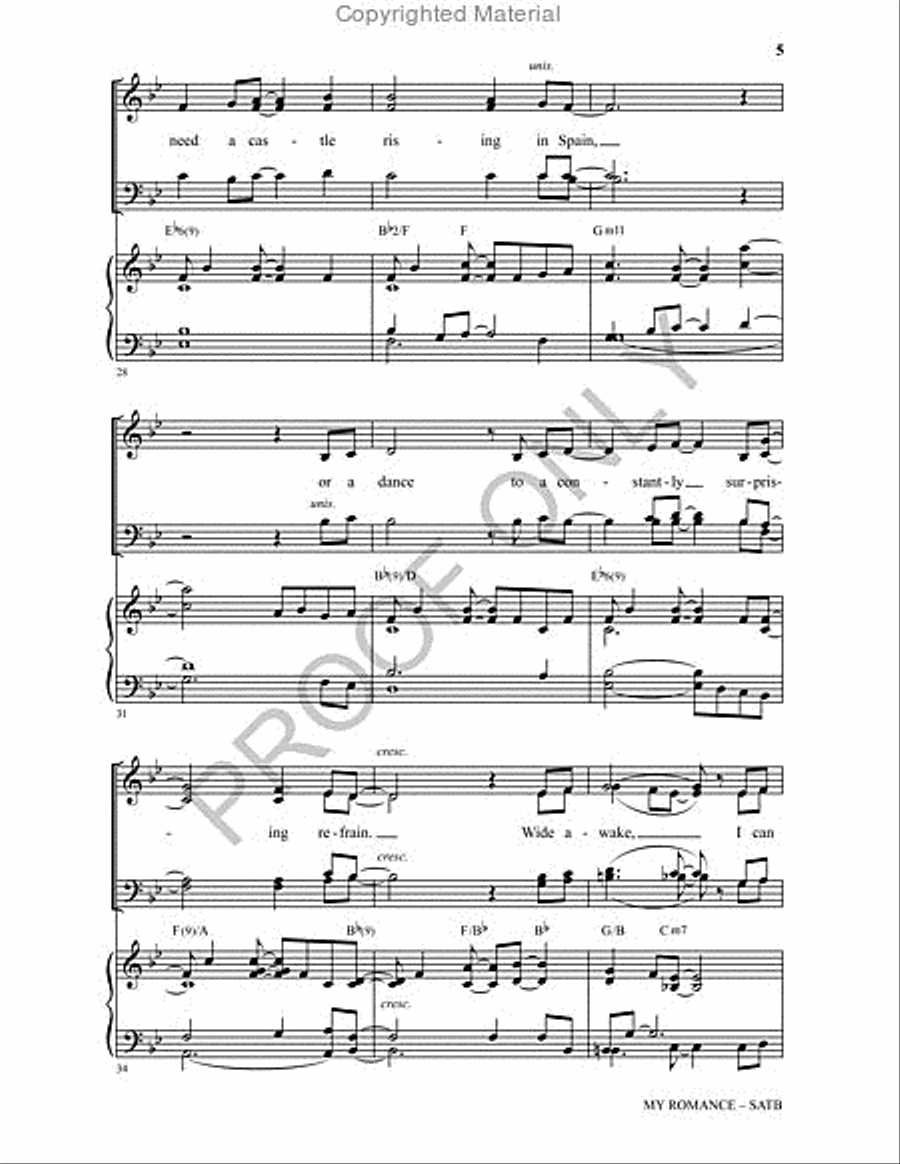 My Romance My Romance 4-Part scores gallery preview page 5