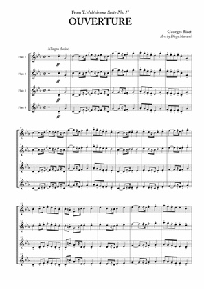 Overture from "L'Arlesienne Suite No. 1" for Flute Quartet