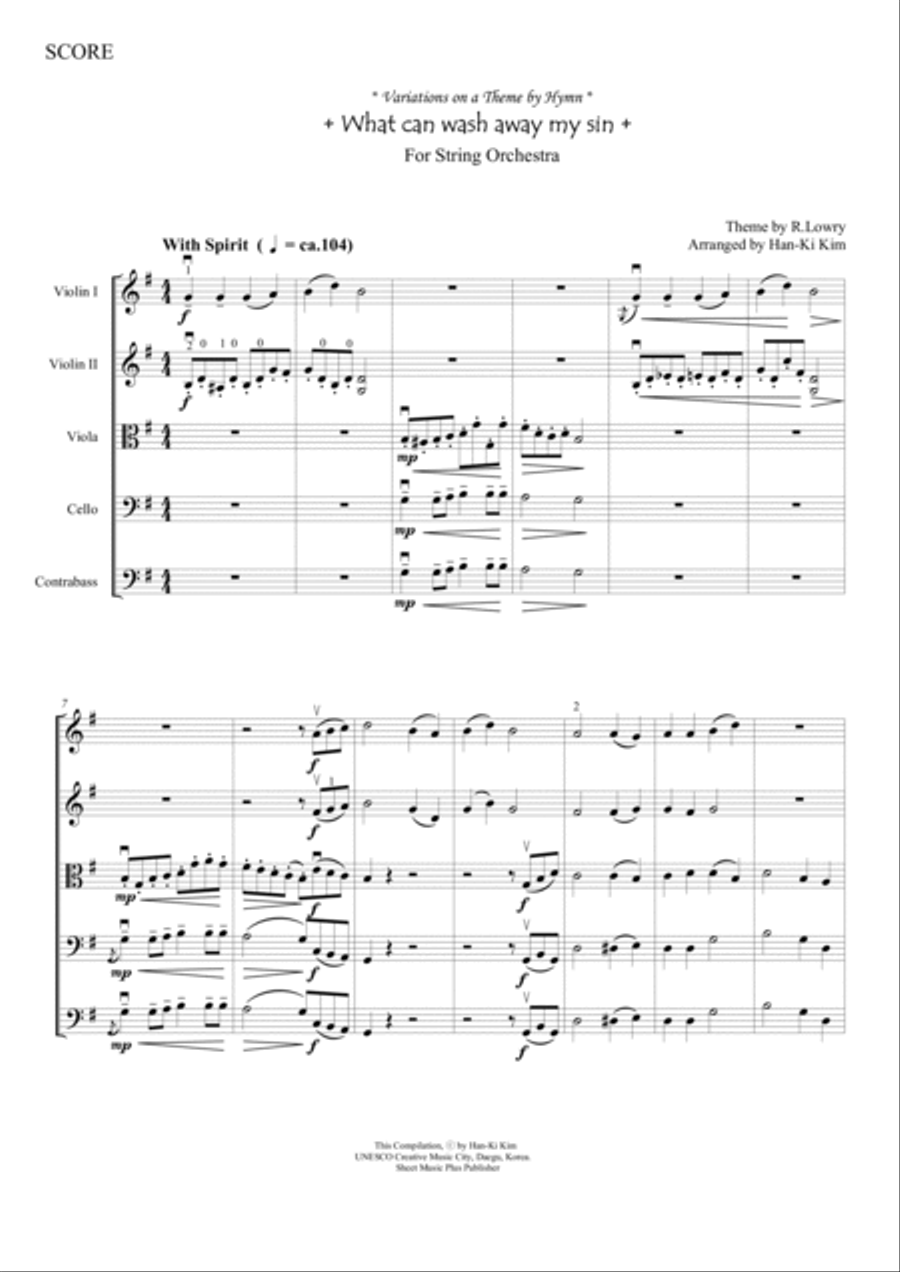 What can wash away my sin (For String Orchestra) String Orchestra scores gallery preview page 2