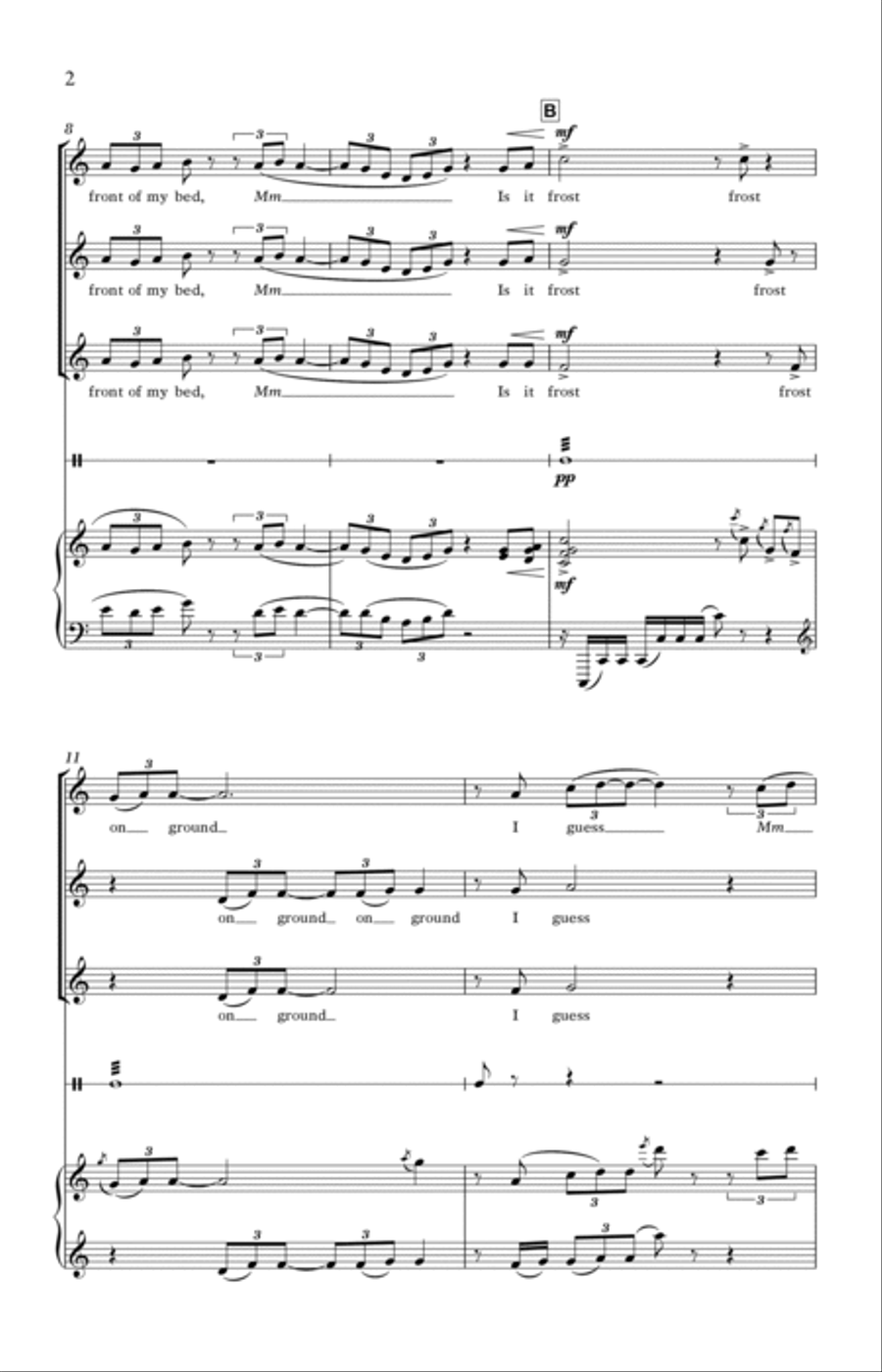 Thinking of My Home 3-Part scores gallery preview page 2