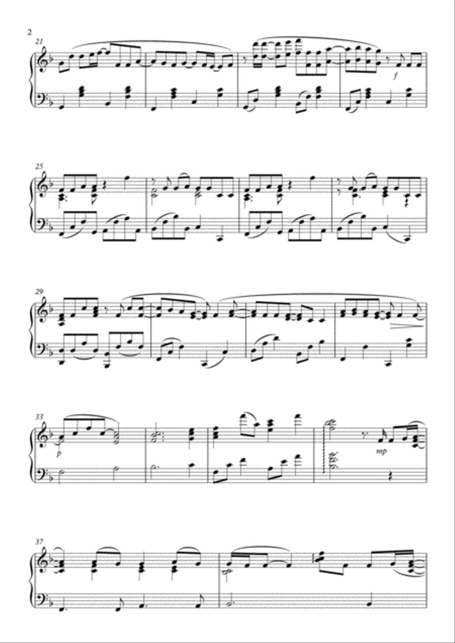 Supermarket Flowers Piano Solo scores gallery preview page 3