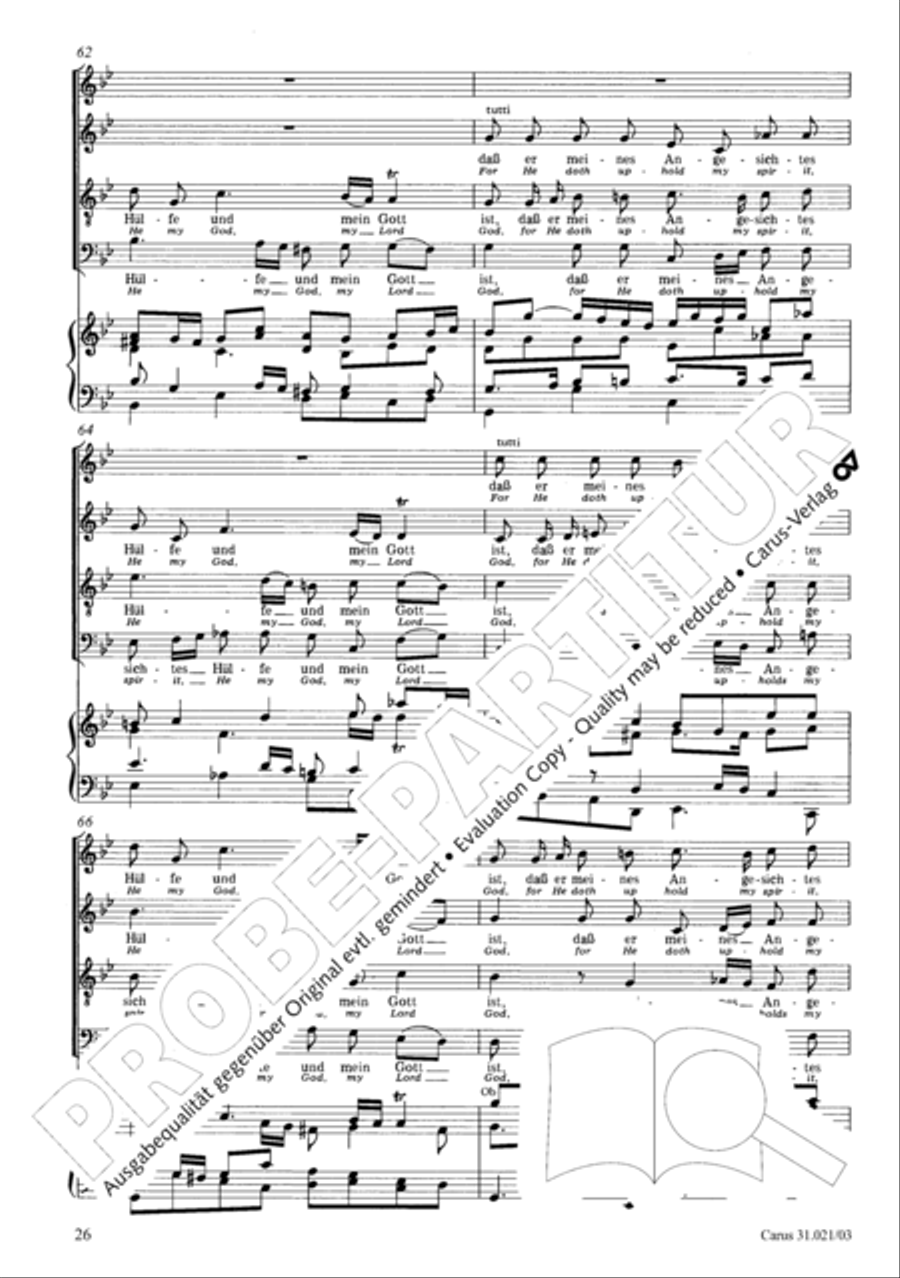 Lord my God, my heart and soul were sore distressed (Ich hatte viel Bekummernis) STB scores gallery preview page 27
