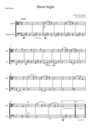 Silent Night (Christmas Song) for Viola & Cello Duo