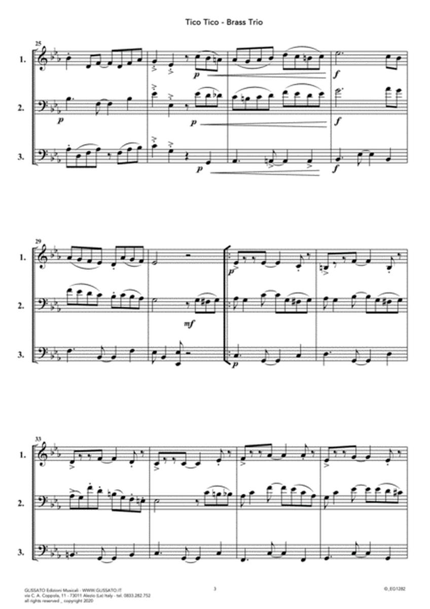 Tico Tico - flexible Brass Trio score & parts (10) image number null