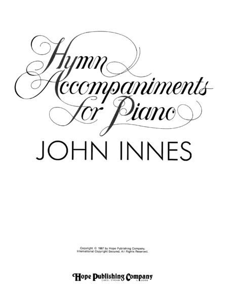 Hymn Accompaniments for Piano-Digital Download