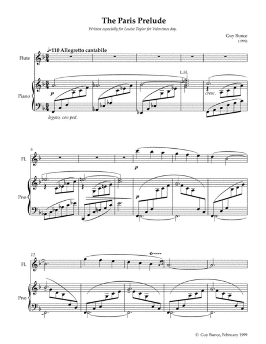 The Paris Prelude Flute Solo scores gallery preview page 1