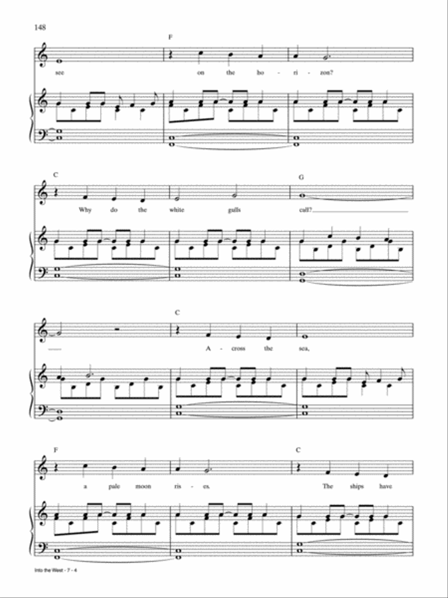 Into the West Piano, Vocal, Guitar scores gallery preview page 4