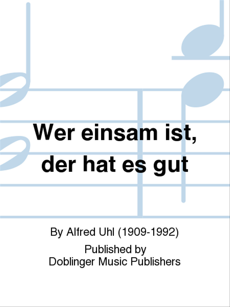 Wer einsam ist, der hat es gut Choir scores gallery preview page 1