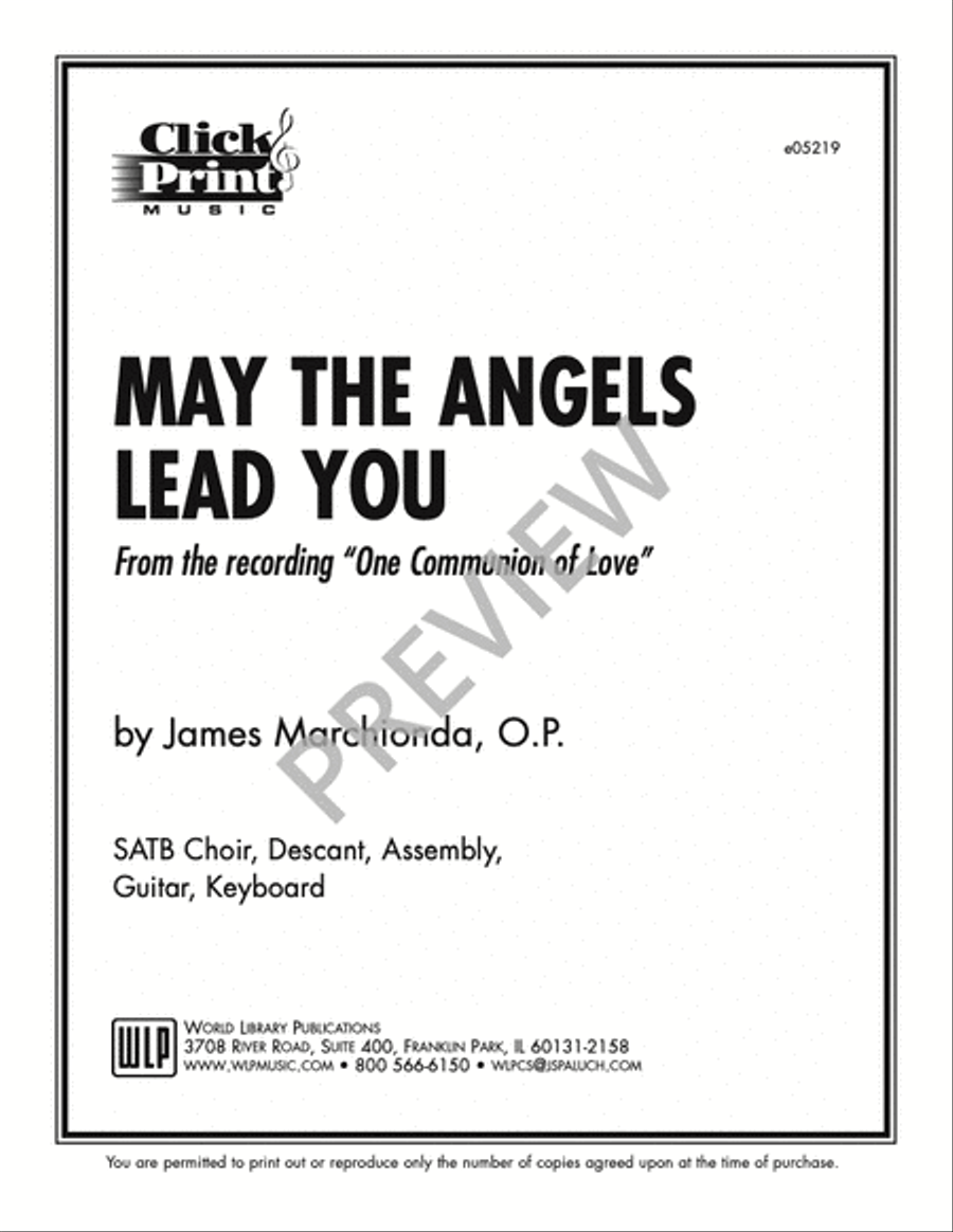 May the Angels Lead You Piano and Keyboard scores gallery preview page 3