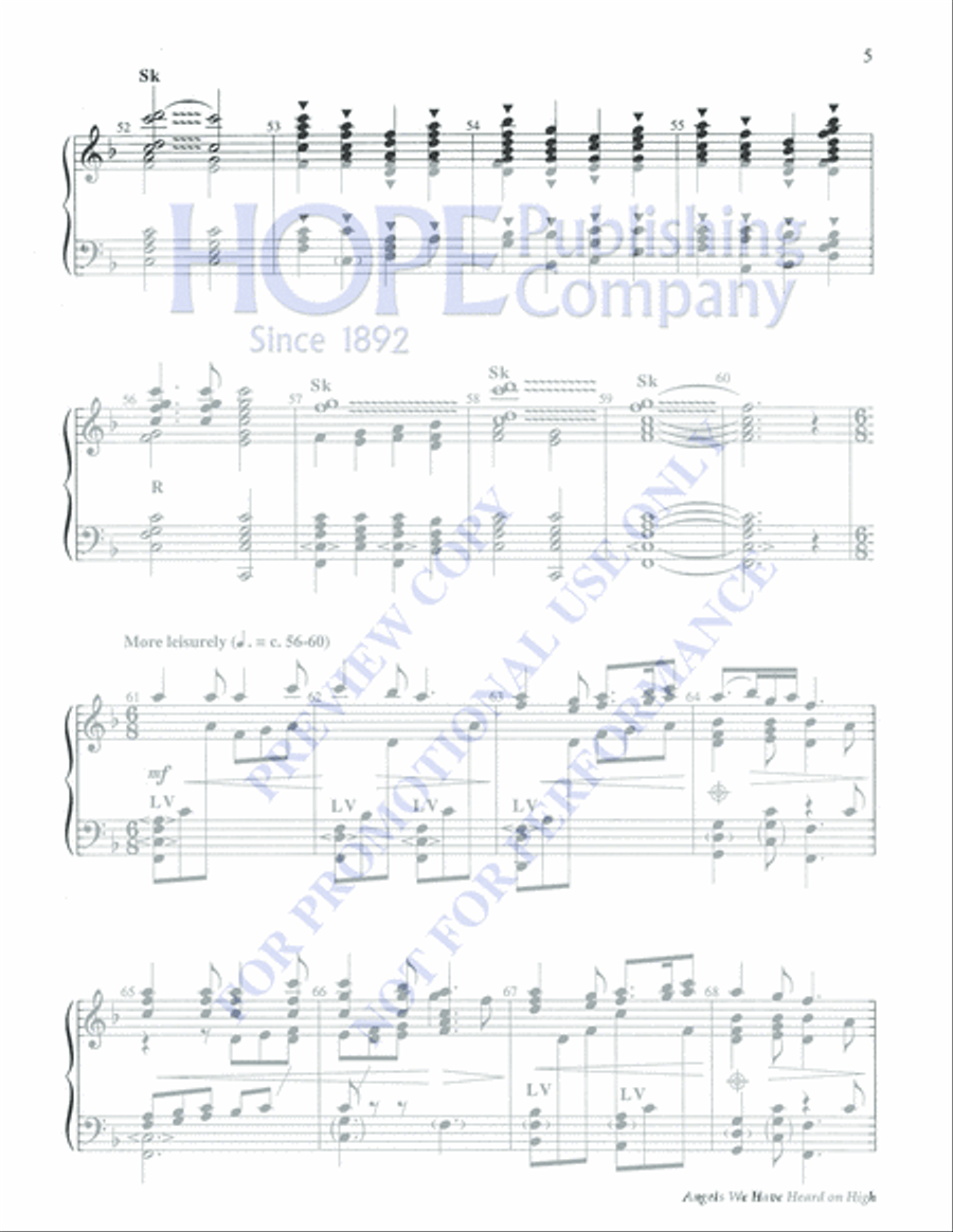 Angels We Have Heard on High 5-Octaves scores gallery preview page 5