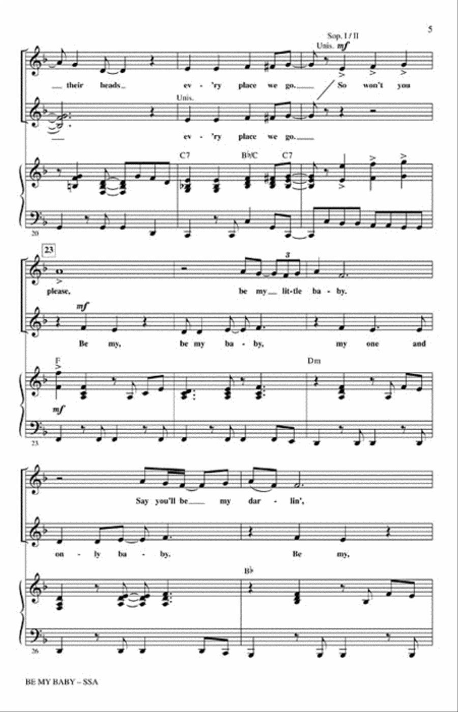 Be My Baby Be My Baby SSA scores gallery preview page 3